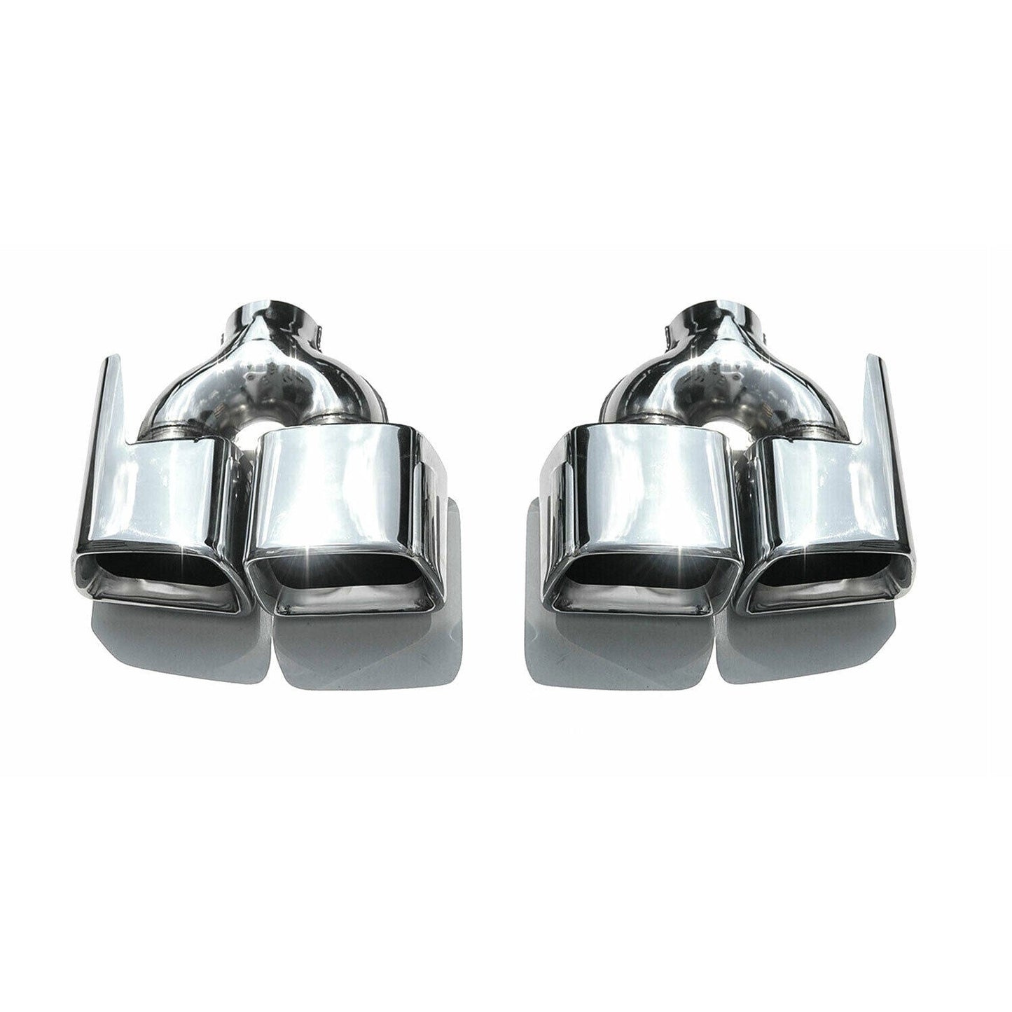 Auspuffblende Endrohr für Mercedes CLS 2004-2011 Doppel Edelstahl Chrom 2tlg