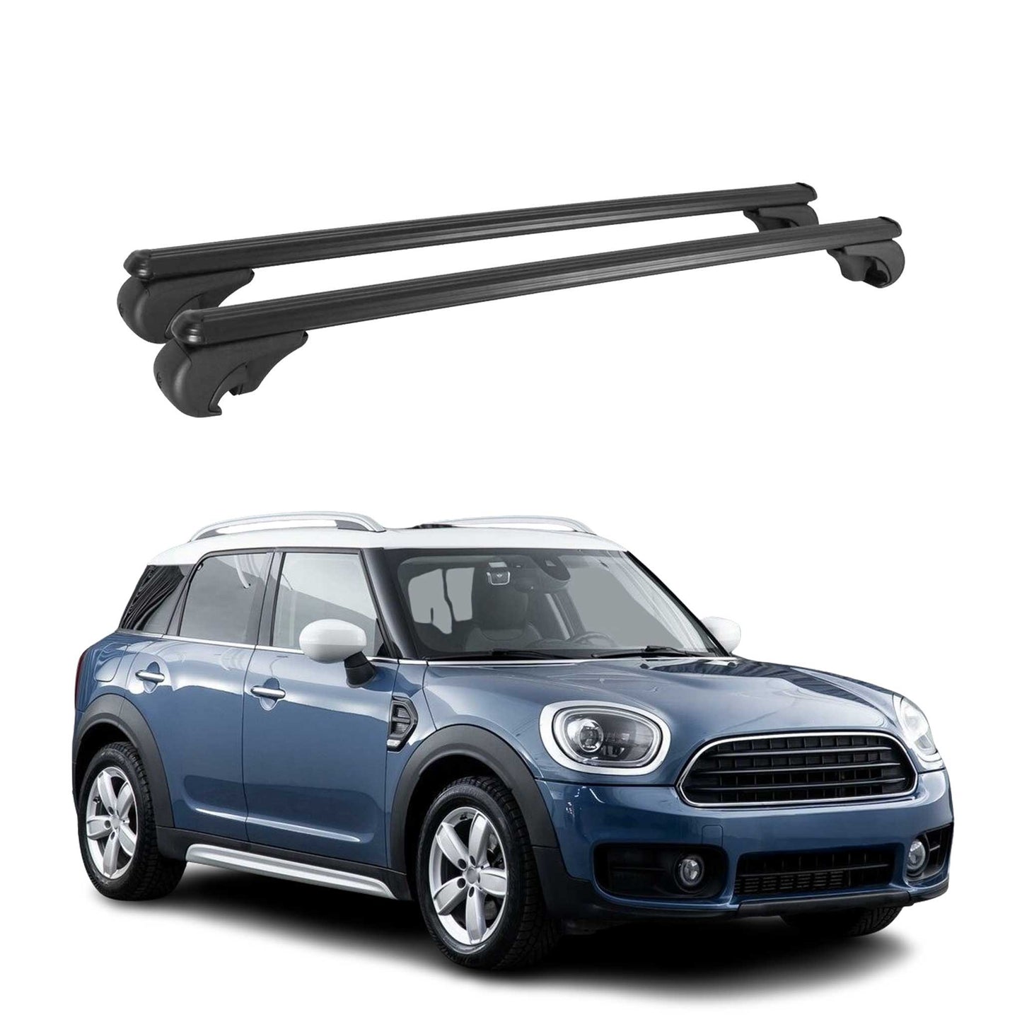 Dachträger für Mini Countryman F60 2017-2025 Gepäckträger Aluminium Schwarz 2x
