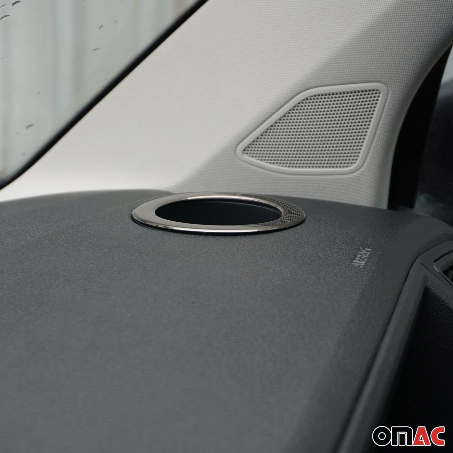 Suport băutură/suport pahar pentru VW T6 T6.1 toate modelele 2015-2024, oțel inoxidabil, închis la culoare