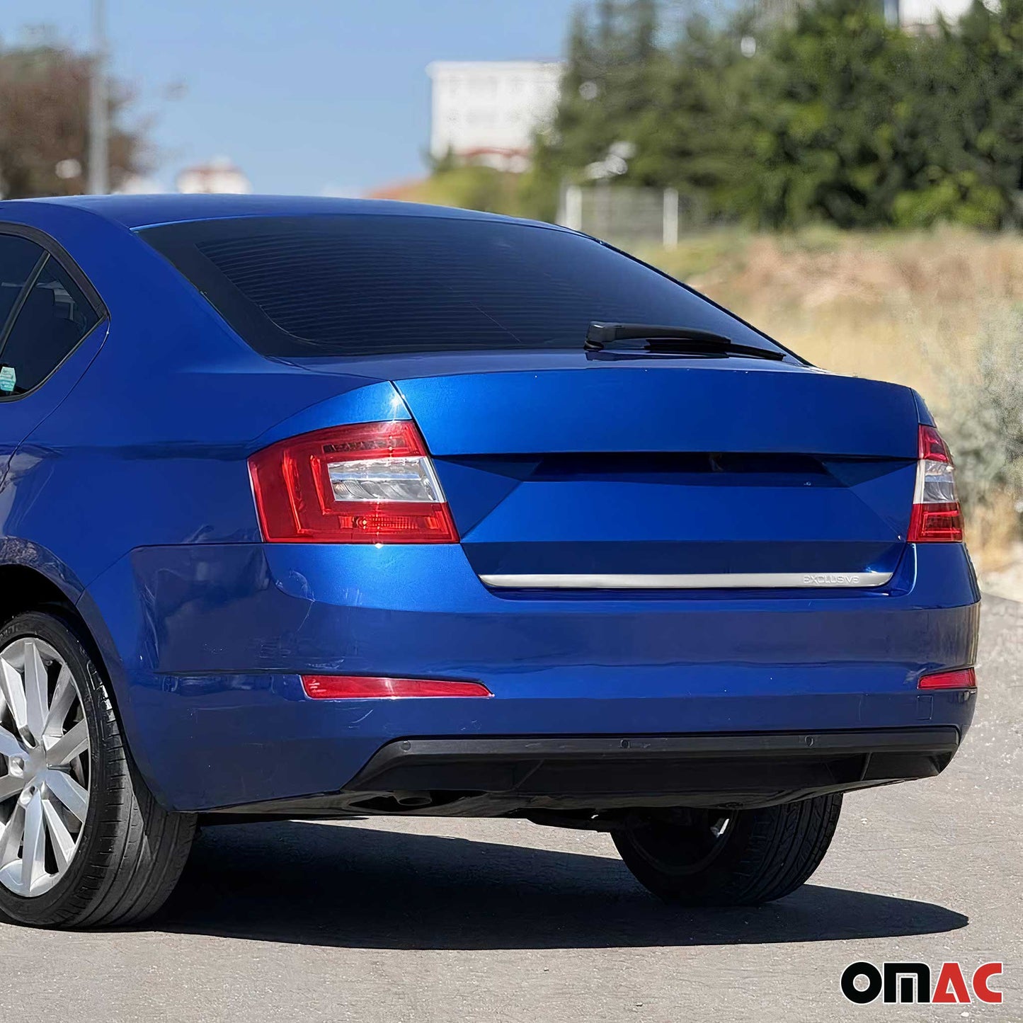Ornamente prag portbagaj, ornamente hayon pentru Skoda Octavia 2013-2019, oțel inoxidabil cromat