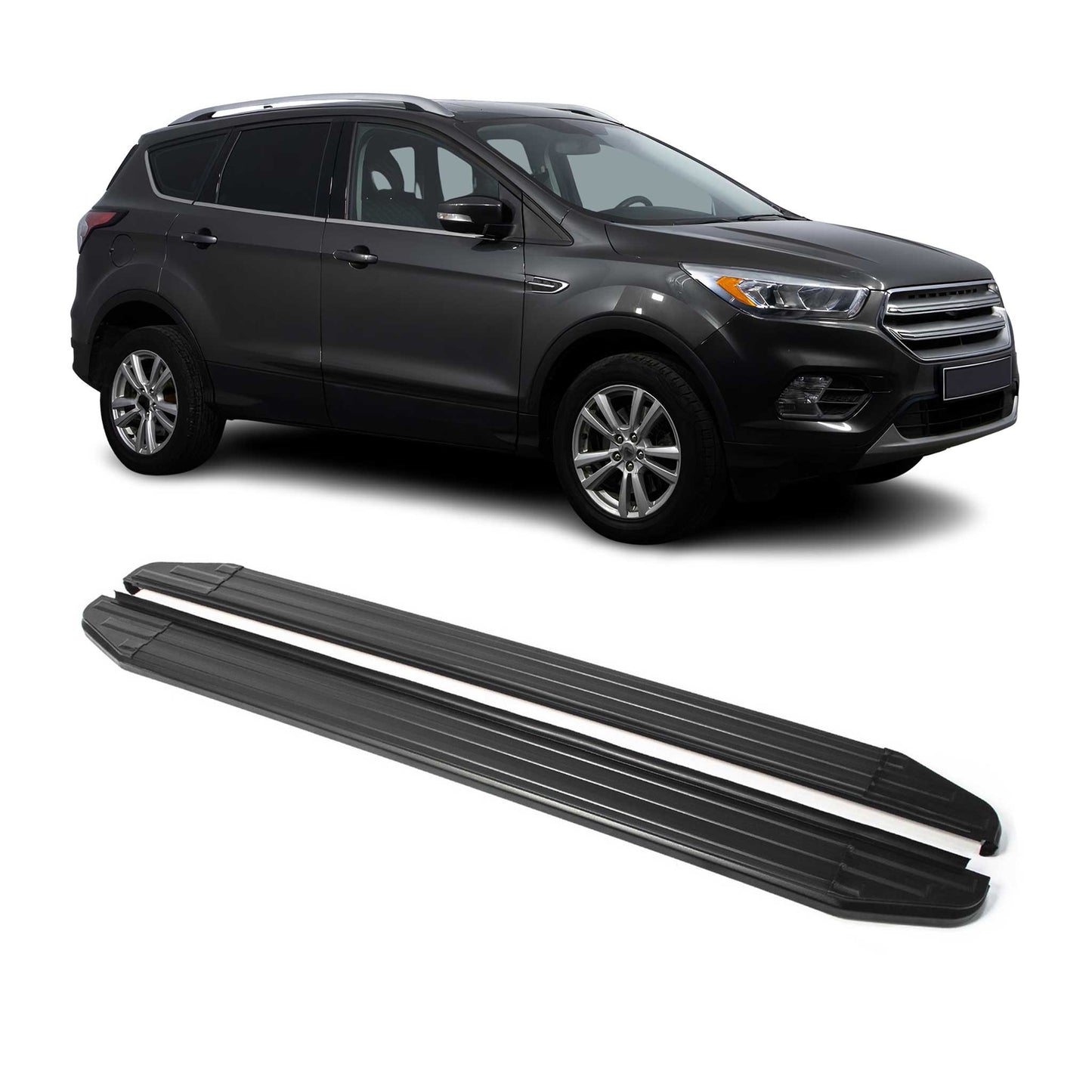 Trittbretter Seitenschweller für Ford Kuga 2013-2024 Alu Schwarz ABE