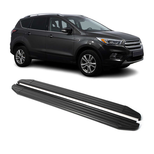 Trittbretter Seitenschweller für Ford Kuga 2013-2024 Alu Schwarz ABE