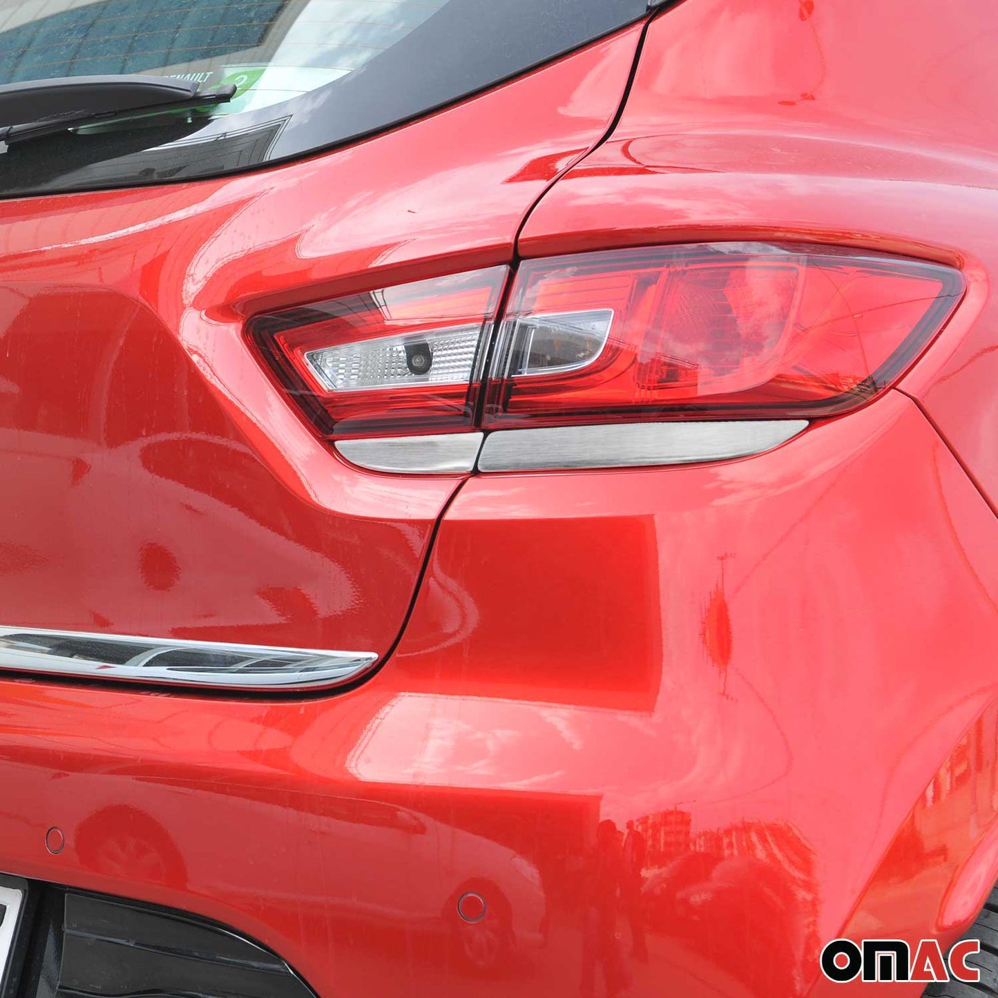 Rücklicht Leisten Heckleuchte für Renault Clio 2012-2019 Schrägheck Edelstahl 4x