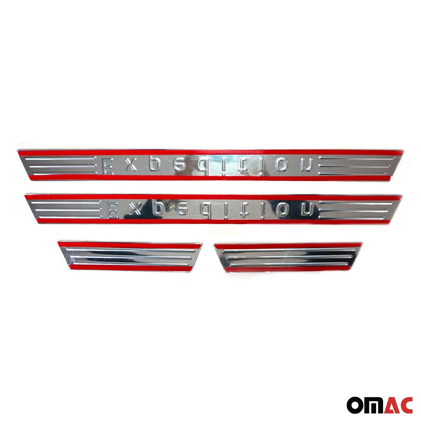 Ornamente prag uși, oțel inoxidabil, argintiu, set 4 piese pentru VW Caddy Touran