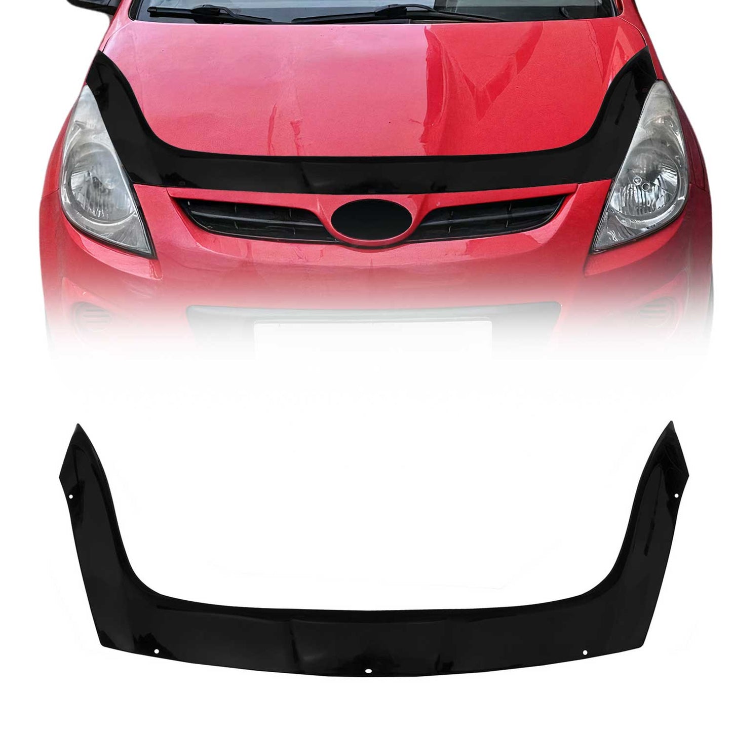 Motorhaube Deflektor Insekten Steinschlagschutz für Hyundai i20 2008-2012 Dunkel