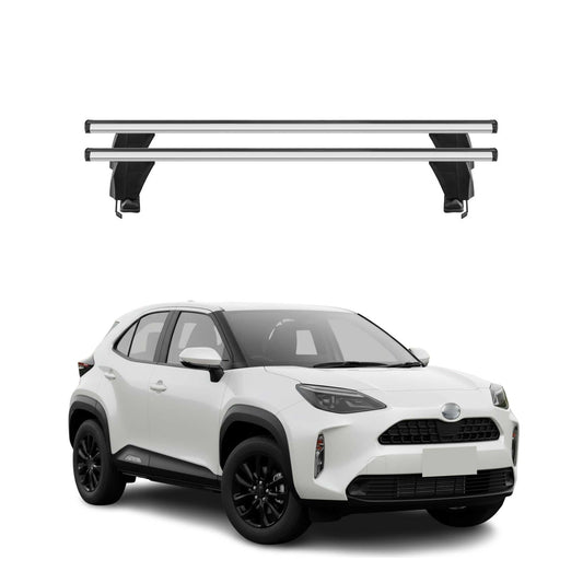 Menabo Portbagaj de plafon pentru Toyota Yaris Cross 2020-2025 Gri aluminiu, 2 piese