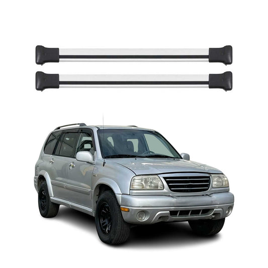 Portbagaj de plafon pentru Suzuki Grand Vitara mk1 1998-2005 75kg aluminiu argintiu 2x