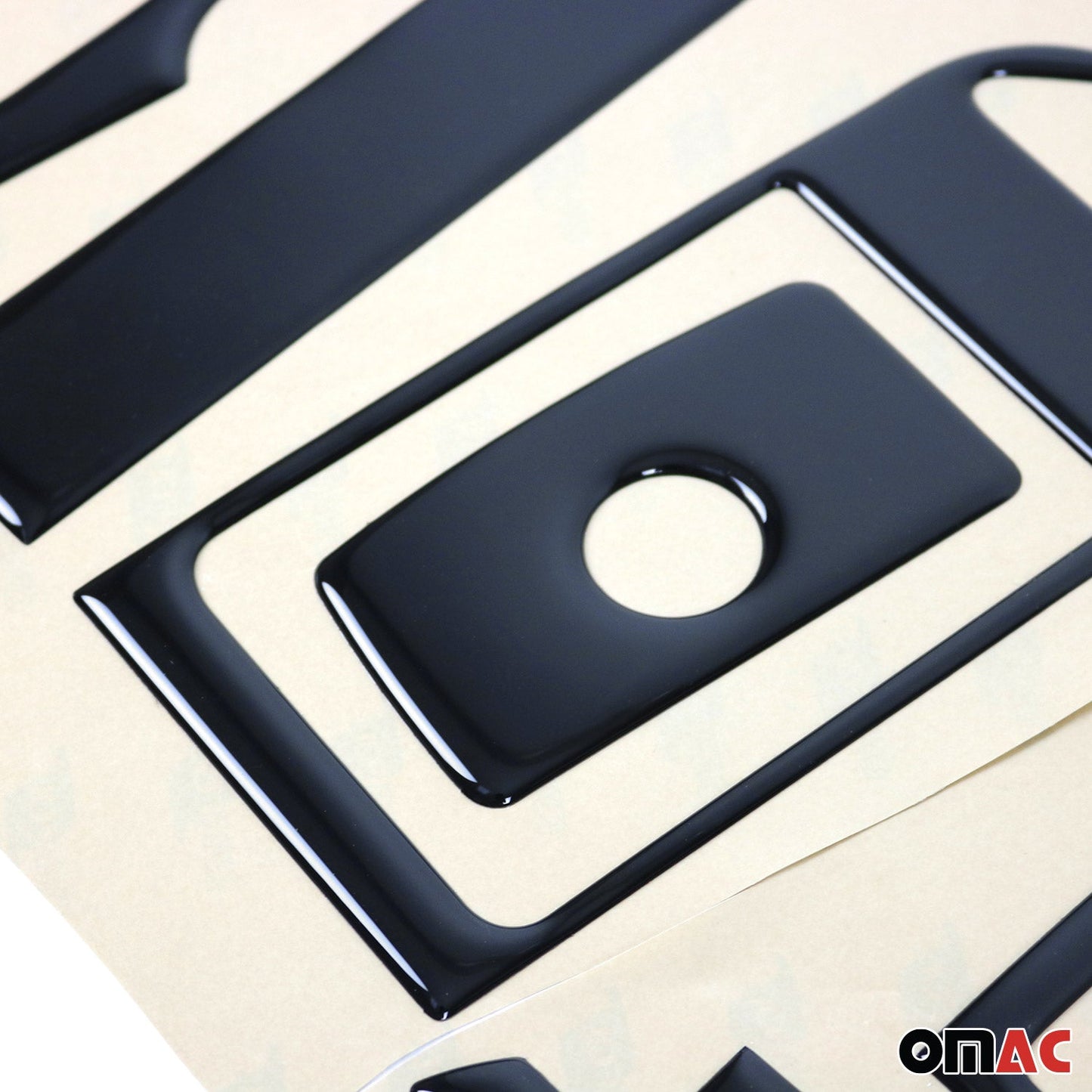 Ornamente interioare cockpit pentru Fiat Doblo 2000-2010, aspect negru piano, 25 bucăți