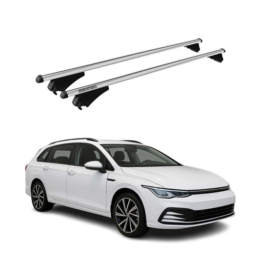 Menabo Dachträger Grundtäger für VW Golf VIII Variant 2020-2025 Alu Silber 2 tlg