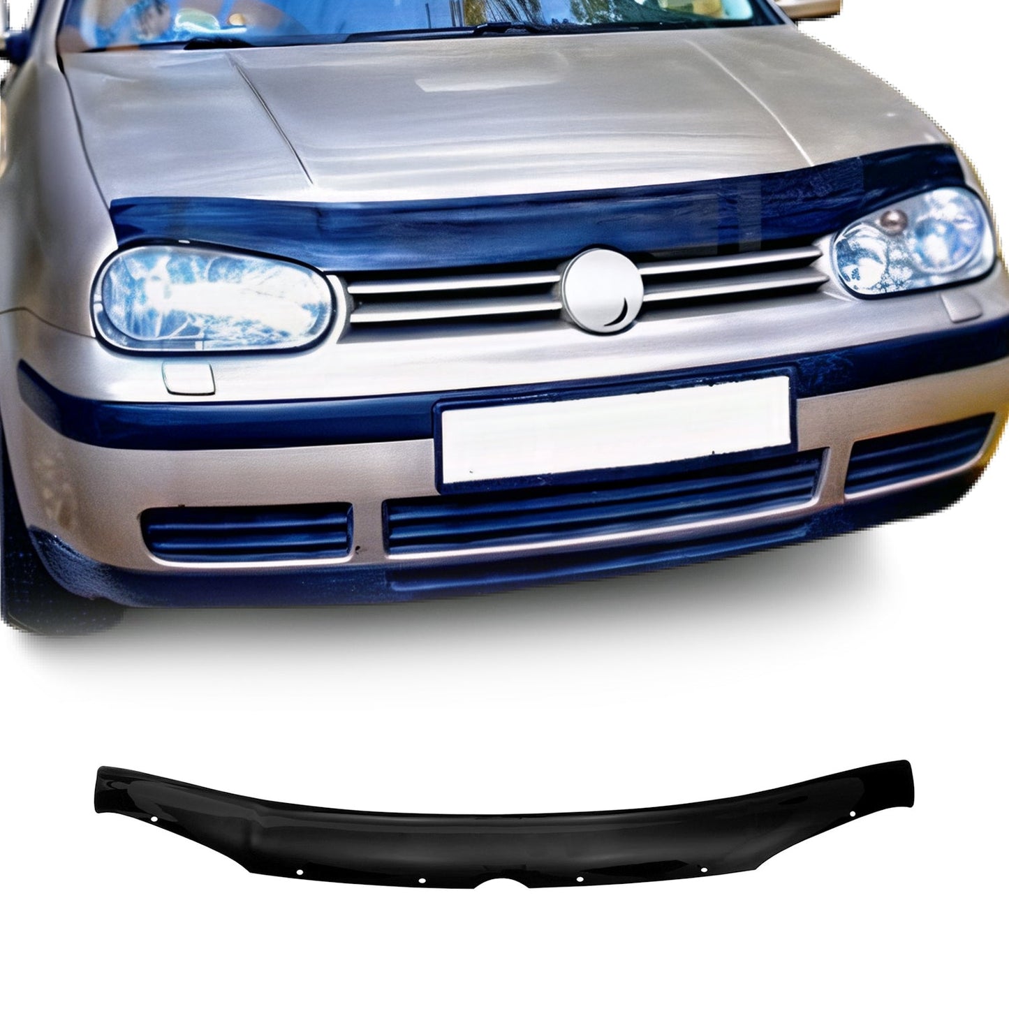 Motorhaube Deflektor Insekten Steinschlagschutz für VW Golf 1997-2006 Dunkel