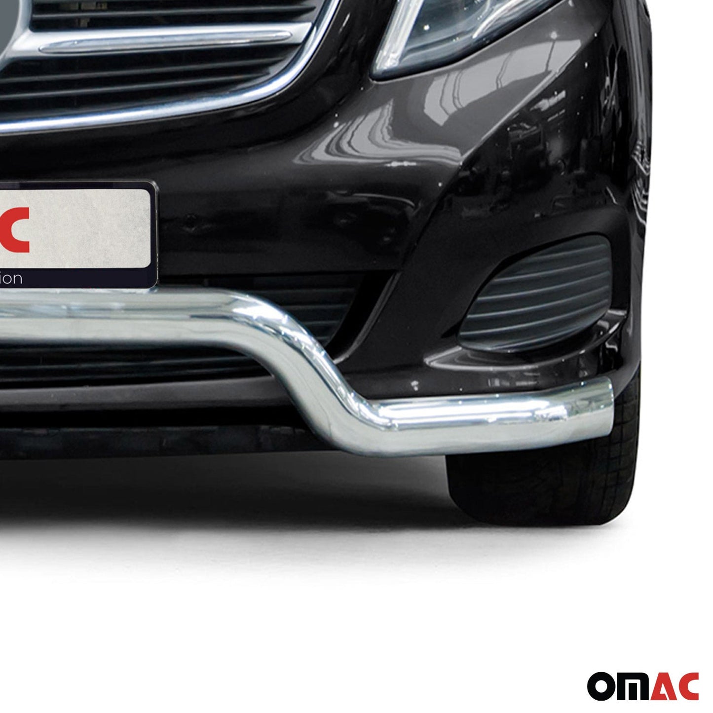 Bară de protecție față pentru Mercedes Class 2014-2025, oțel inoxidabil, argintiu