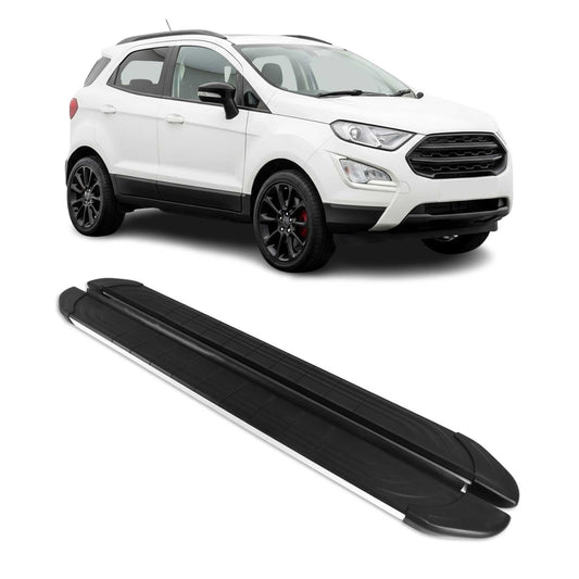 Trittbretter Seitenschweller für Ford Ecosport 2013-2024 Aluminium Schwarz Grau
