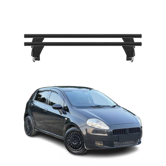 Menabo Dachträger Grundtäger für Fiat Grande Punto 2005-2012 50kg Alu Schwarz 2x