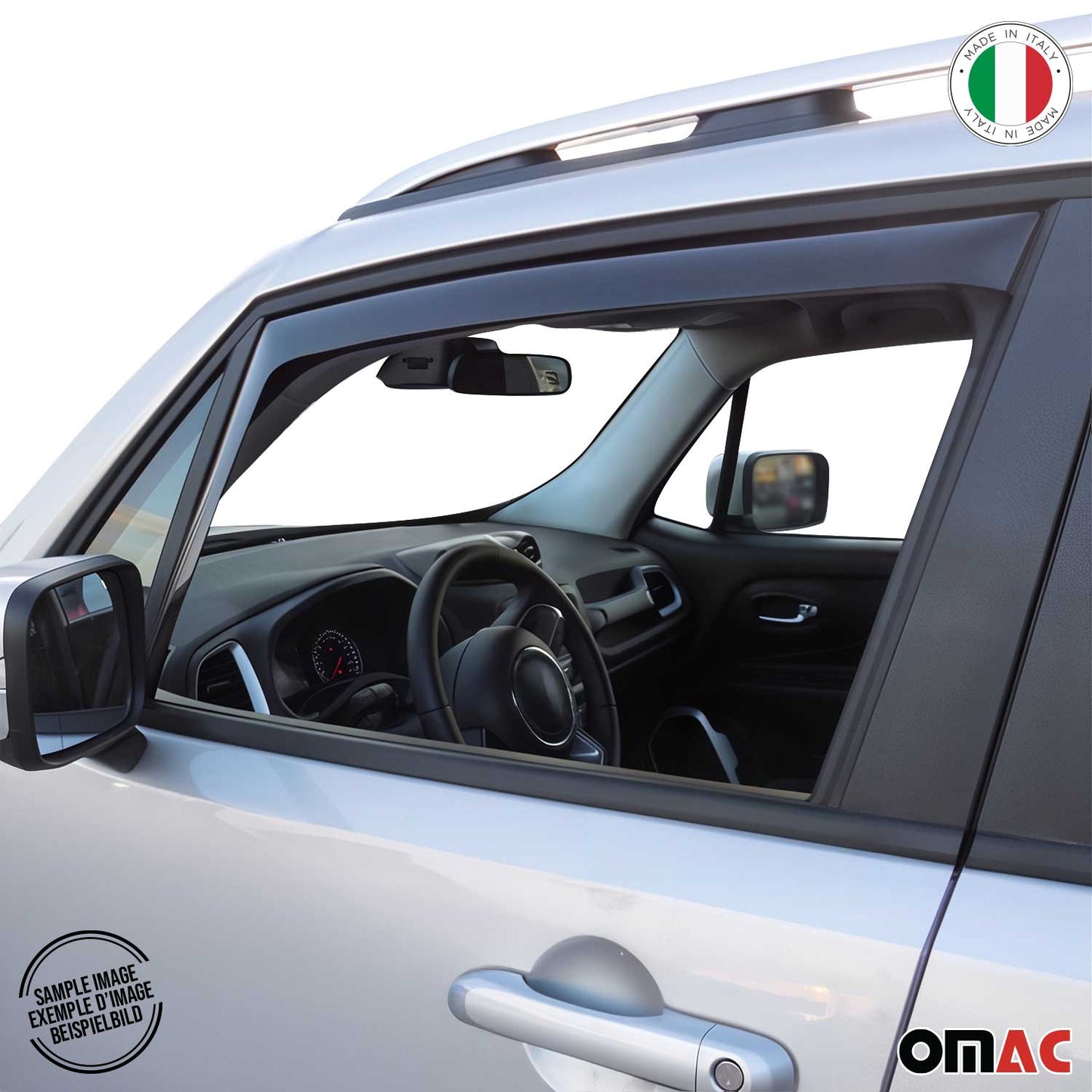 Windabweiser Regenabweiser für Lancia Phedra 2002-2014 Dunkel Acryl 2tlg