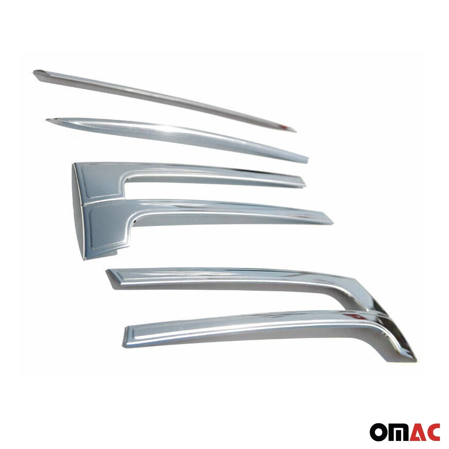 Kühlergrill Leisten Grillleisten für VW T5 2009-2015 Edelstahl Silber 1tlg