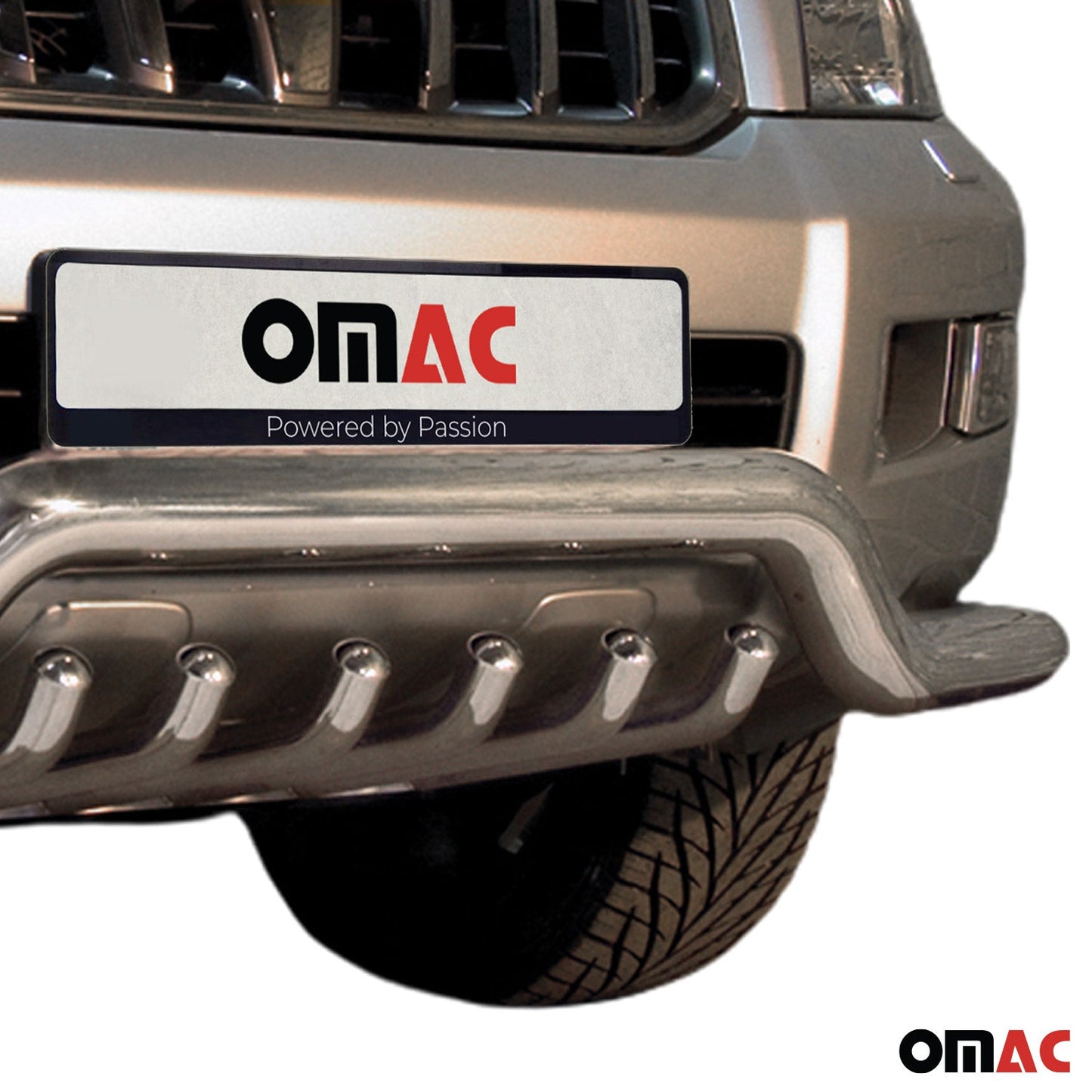 Frontschutzbügel Frontbügel für Toyota Land Cruiser 120 2003-09 ABE Stahl Silber