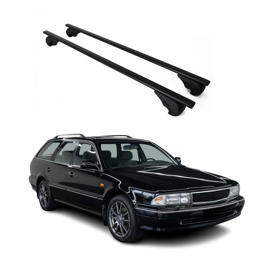 Portbagaj de plafon pentru Mitsubishi Sigma station wagon 1991-1996 75kg negru metalic