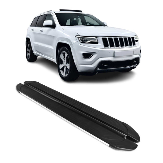 2011-2021 Jeep Grand Cherokee Trittbretter Seitenschweller Alu Schwarz Grau