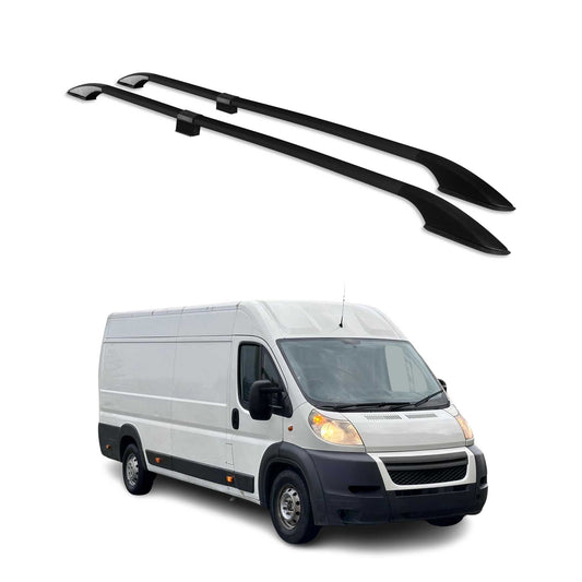 Dachreling Dachgepäckträger für Citroen Jumper 2006-2025 H2 & L4 Alu Schwarz