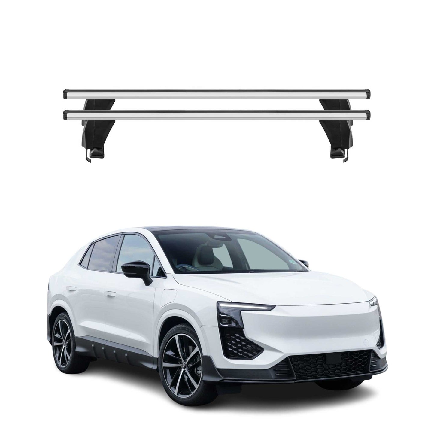 Menabo Dachträger Grundträger für Aiways U6 2022-2025 ABE Aluminium Silber 2tlg