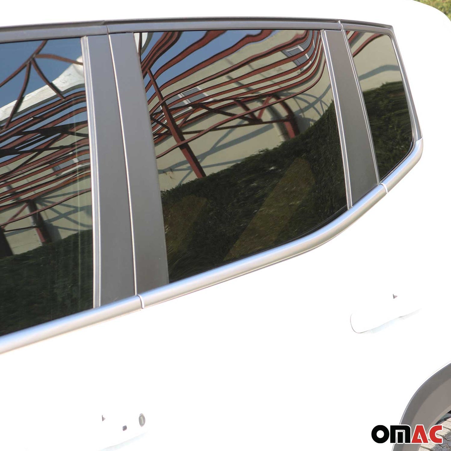 Benzi decorative pentru geamuri Jeep Renegade 2014-19, oțel inoxidabil cromat, 6 bucăți