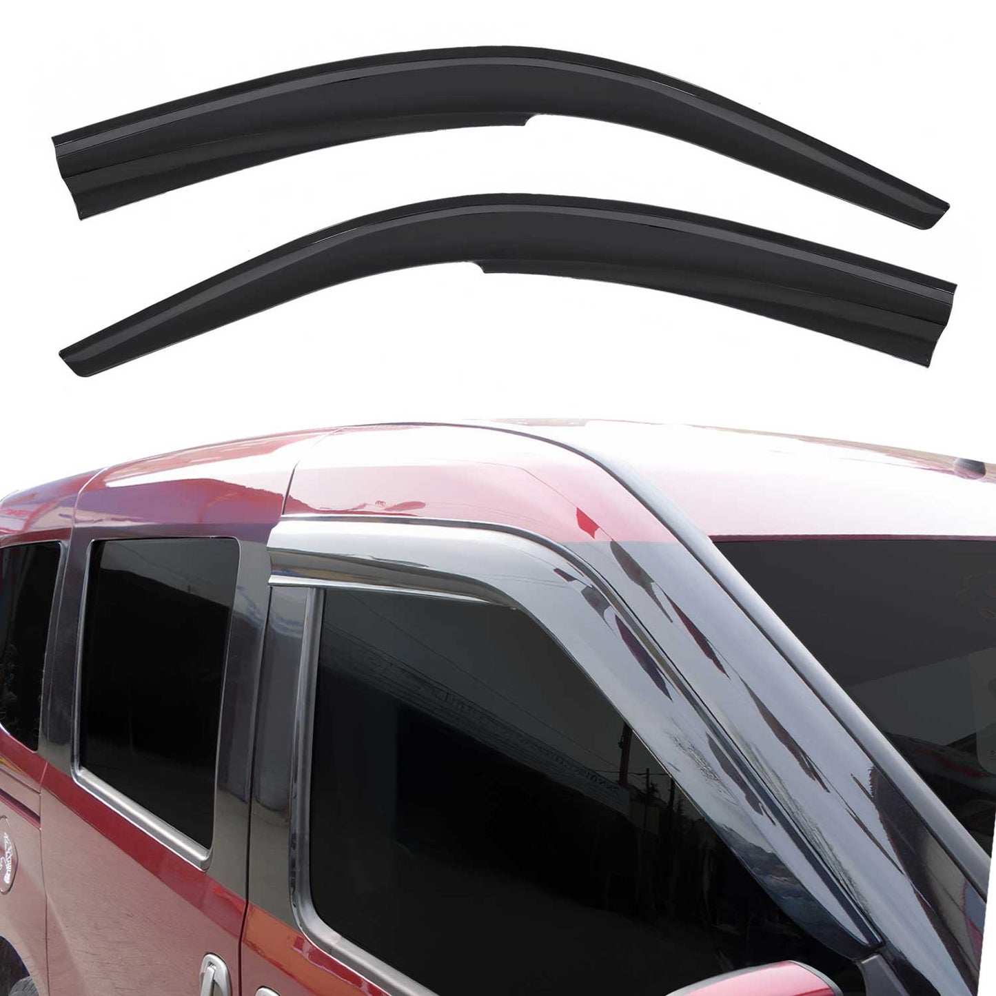 2x Windabweiser Regenabweiser für Citroen Berlingo 1996-2010 Acryl Dunkel