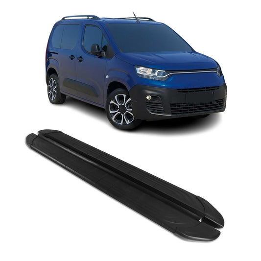 Seitenschweller Trittbretter für Fiat Doblo 2022-2025 Kombi L1 Schwarz 2 tlg