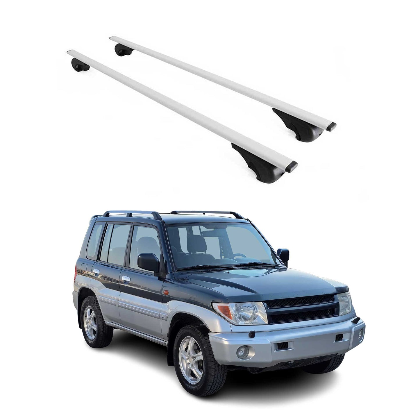 Dachträger Gepäckträger für Mitsubishi Pajero Sport 1999-2008 Metall Grau