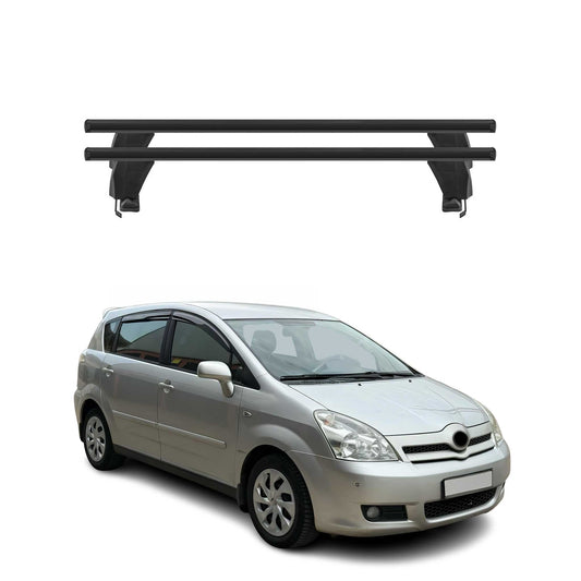 Menabo Dachträger für Toyota Corolla Verso mk2 2004-2007 Pre-FL 50kg Alu Schwarz
