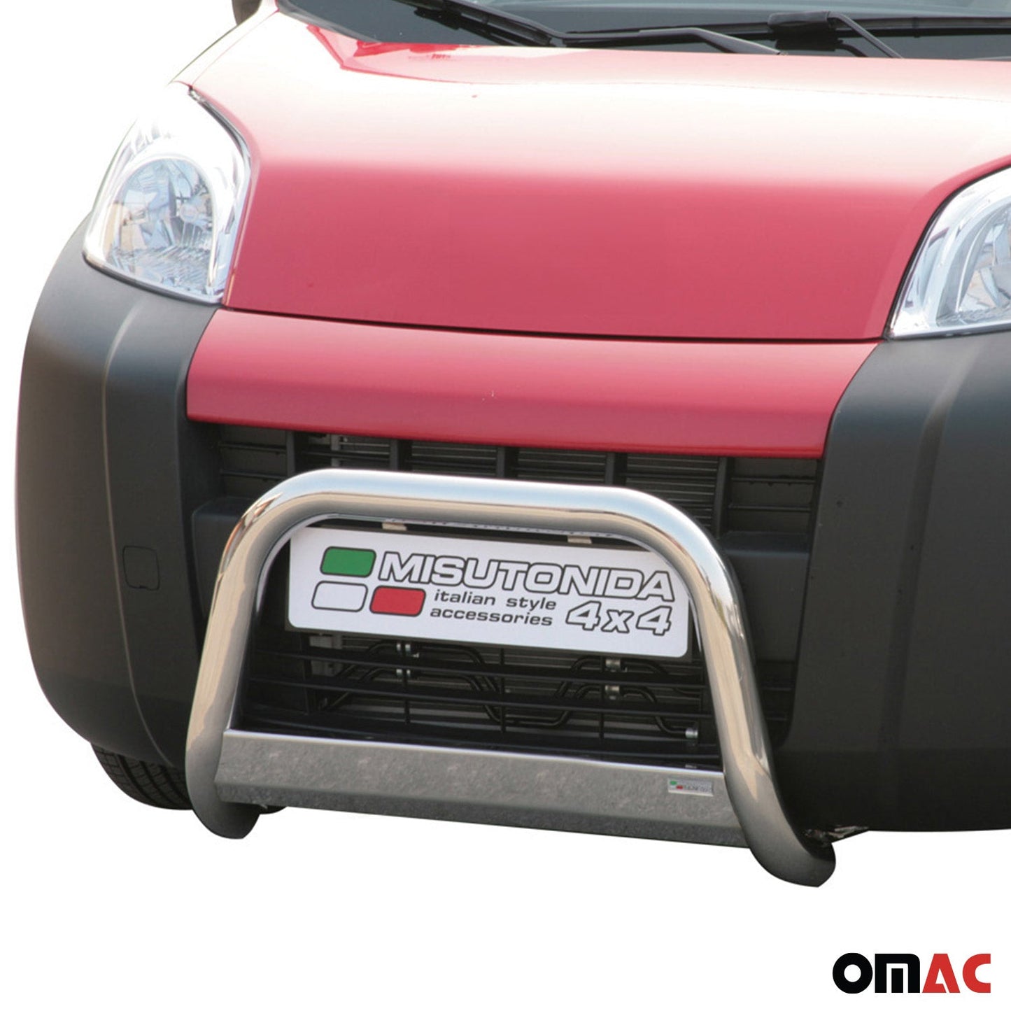 Bară de protecție/buton față pentru Peugeot Bipper 2008-2016, ø63mm, oțel, argintiu