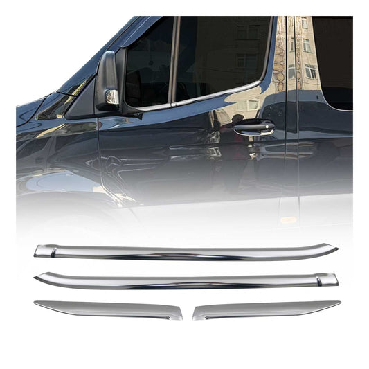 Fensterleisten Zierleisten für Mercedes Sprinter 907 910 2018-2025 Chrom 4tlg
