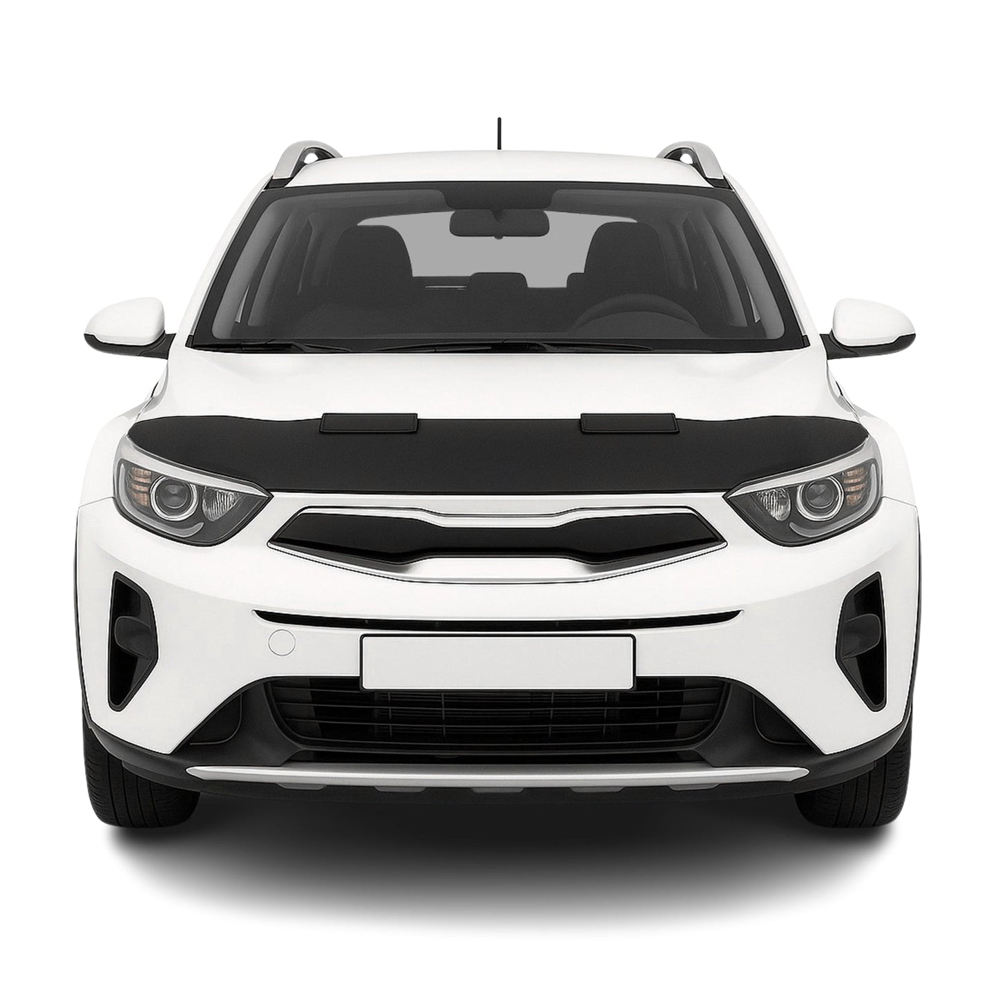Haubenbra Steinschlagschutz Bonnet Bra für Kia Stonic 2017-2025 Schwarz Halb