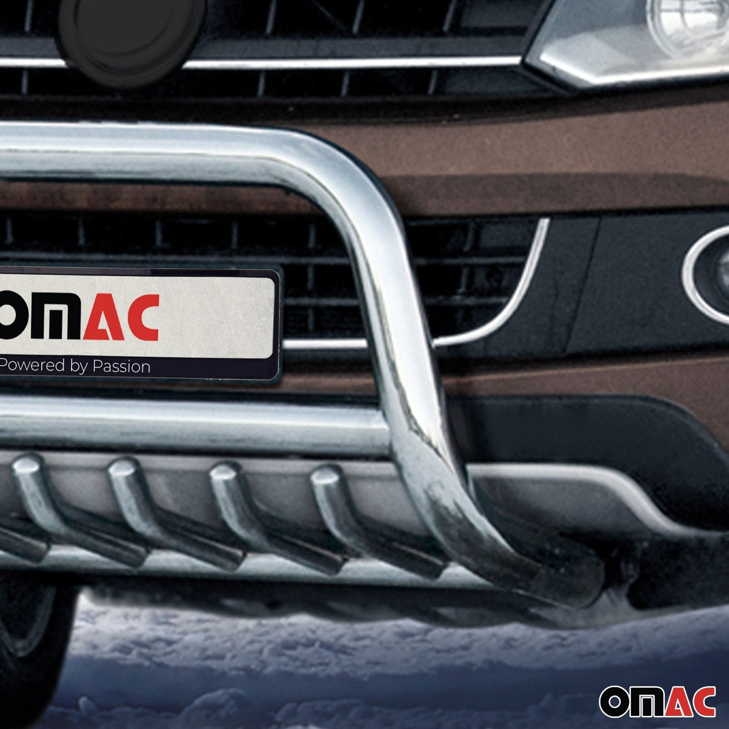 Bară de protecție/buton față pentru VW Amarok 2009-2016 cu ABE (omologare de tip germană) - argintiu