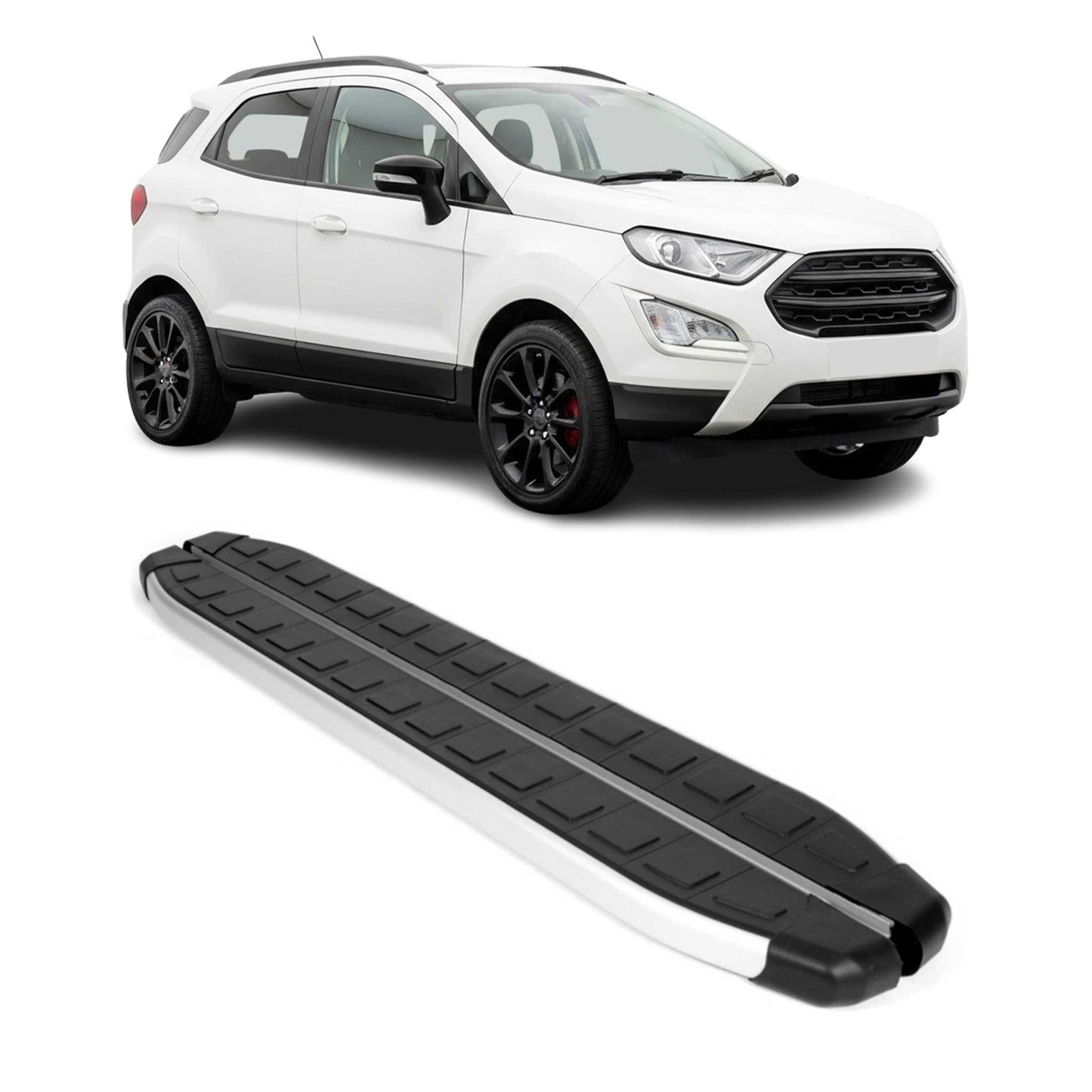 Seitenschweller Seitenbretter Trittbretter für Ford Ecosport 2011-24 Alu Schwarz
