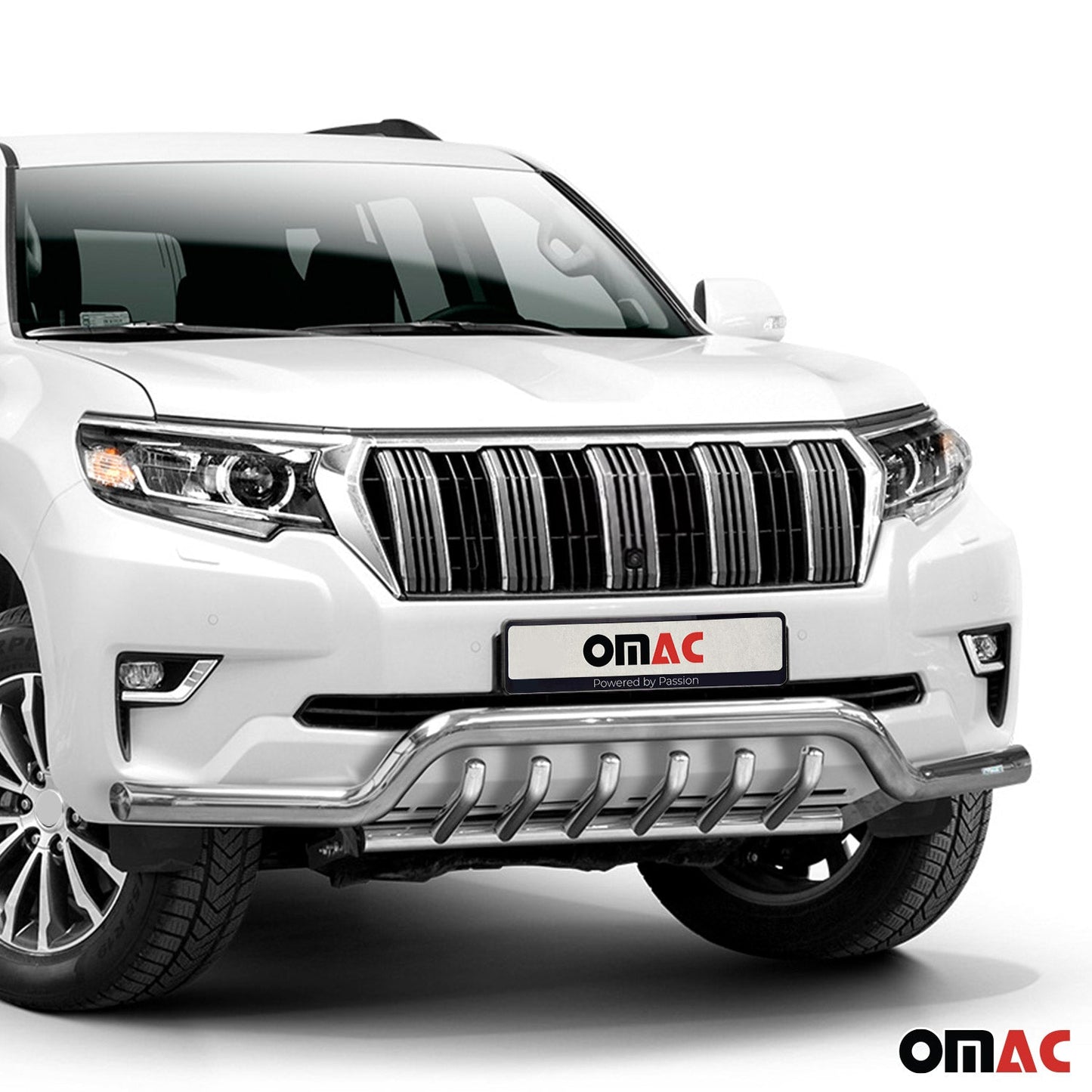 Frontschutzbügel Frontbügel für Toyota Land Cruiser 150 2017-22 ABE Stahl Silber