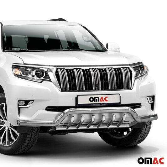 Frontschutzbügel Frontbügel für Toyota Land Cruiser 150 2017-22 ABE Stahl Silber