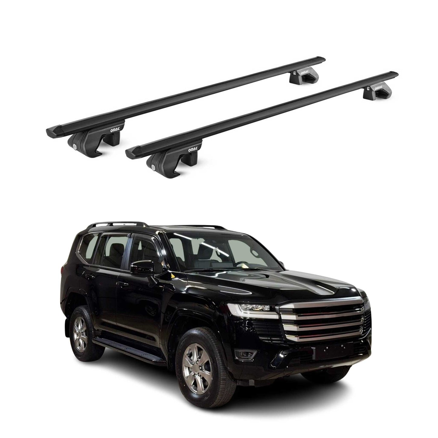 Portbagaj de plafon pentru Toyota Land Cruiser J250 2023-2025 90kg Aluminiu negru ABE