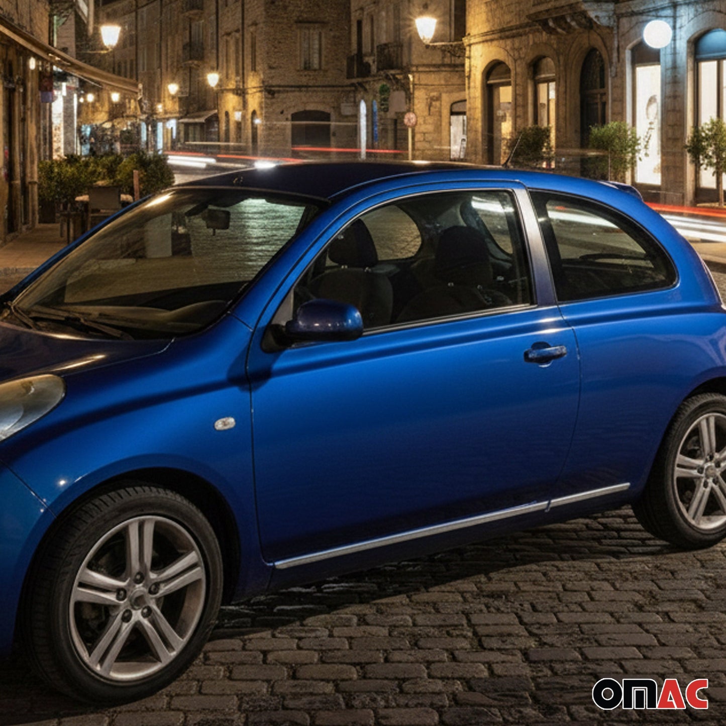 Seitentürleiste Türleisten Türschutzleiste für Nissan Micra 3 2003-2010 Chrom 2x