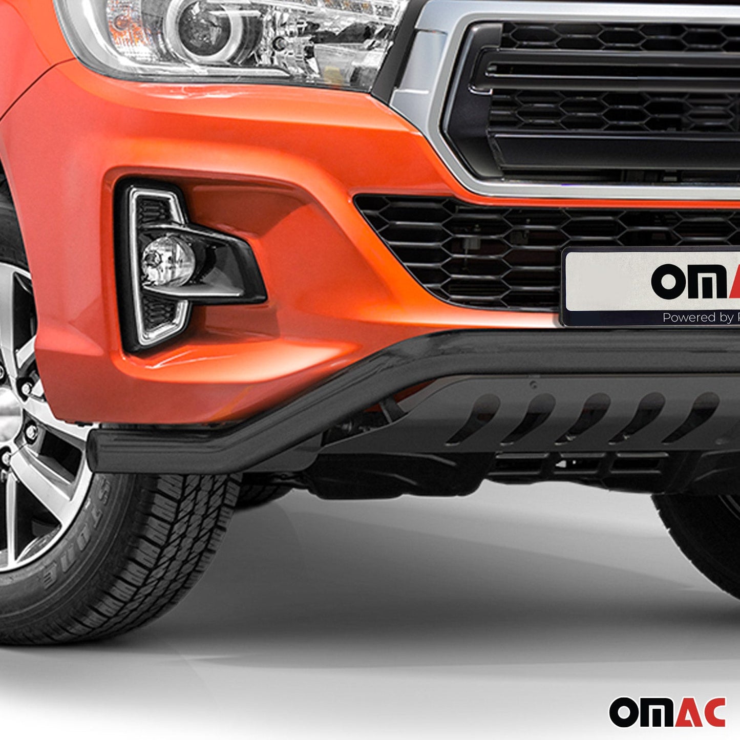 Bară de protecție față pentru Toyota Hilux 2018-2022 joasă cu ABE (omologare de tip germană) neagră din oțel