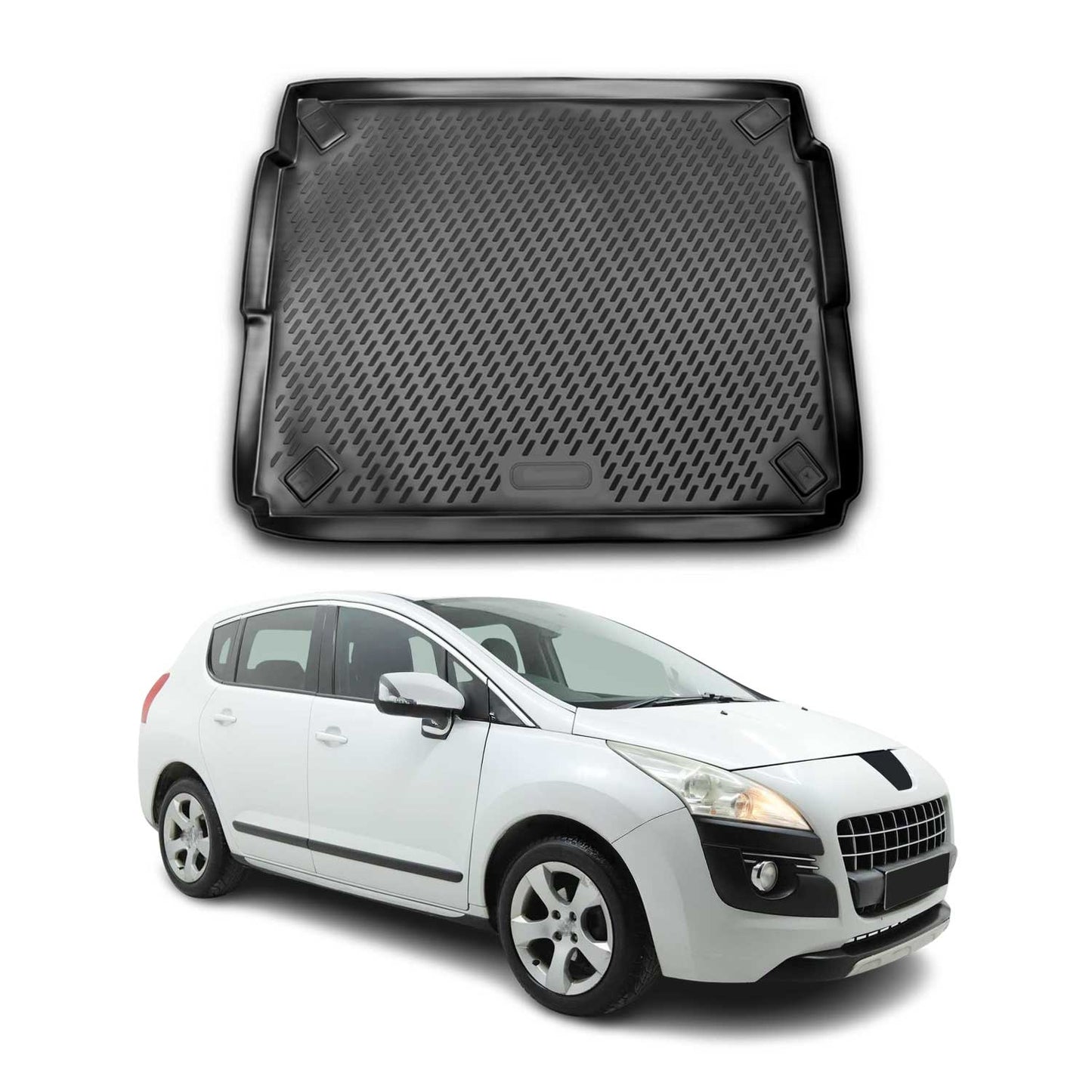 Kofferraummatte Kofferraumwanne für Peugeot 3008 2009-2016 Obere Gummi TPE