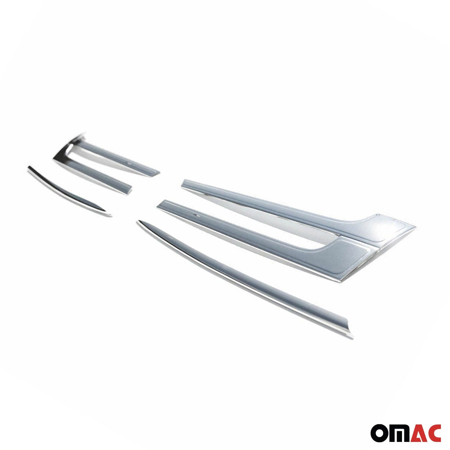 Benzi grilă radiator pentru VW Multivan T5 2009-2015, crom-argintiu, 4x