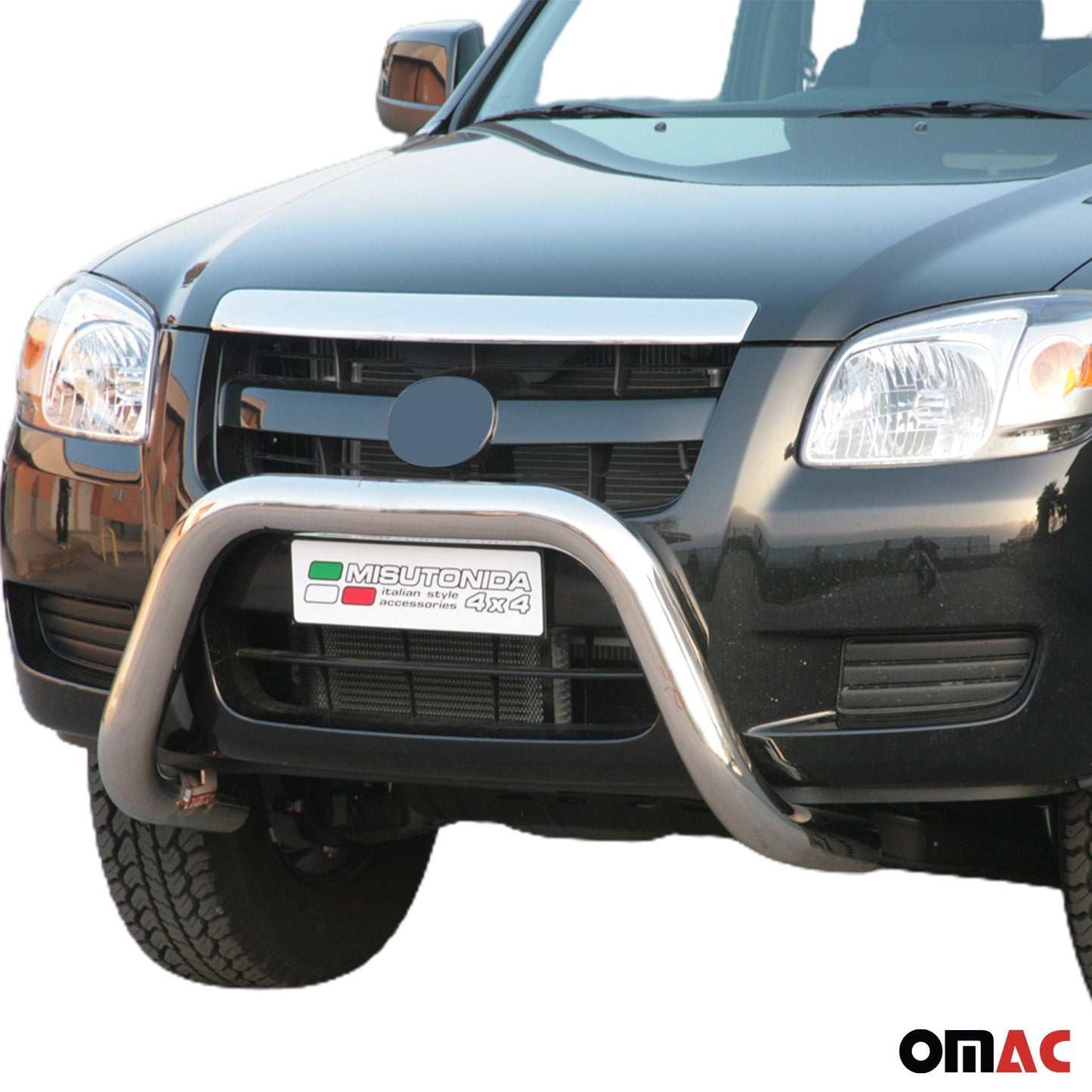 Bară de protecție/buton față pentru Mazda BT-50 2006-2012 ø76mm oțel argintiu protecție
