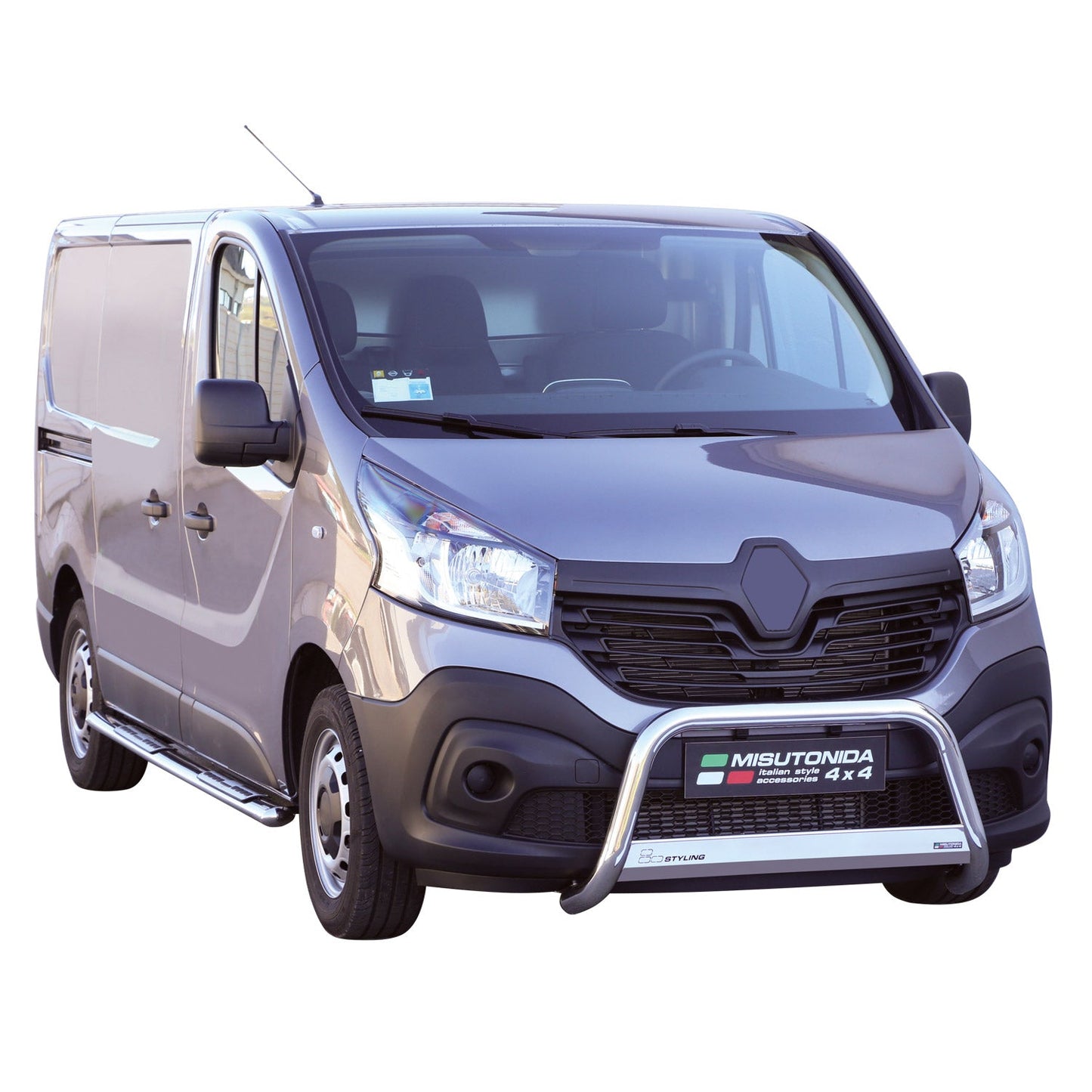 Stahl Seitenschweller Schwellerrohre für Renault Trafic 2014-2019 L1 Kurzer Grau