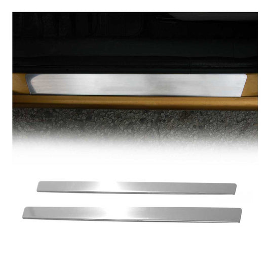 Ornamente prag uși pentru Citroen C2 2003-2009, oțel inoxidabil, argintiu, set 2 piese
