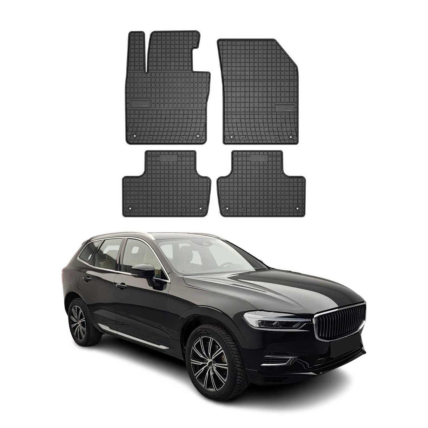 2017-2025 Volvo XC60 Fußmatten Gummi Schwarz 4 tlg