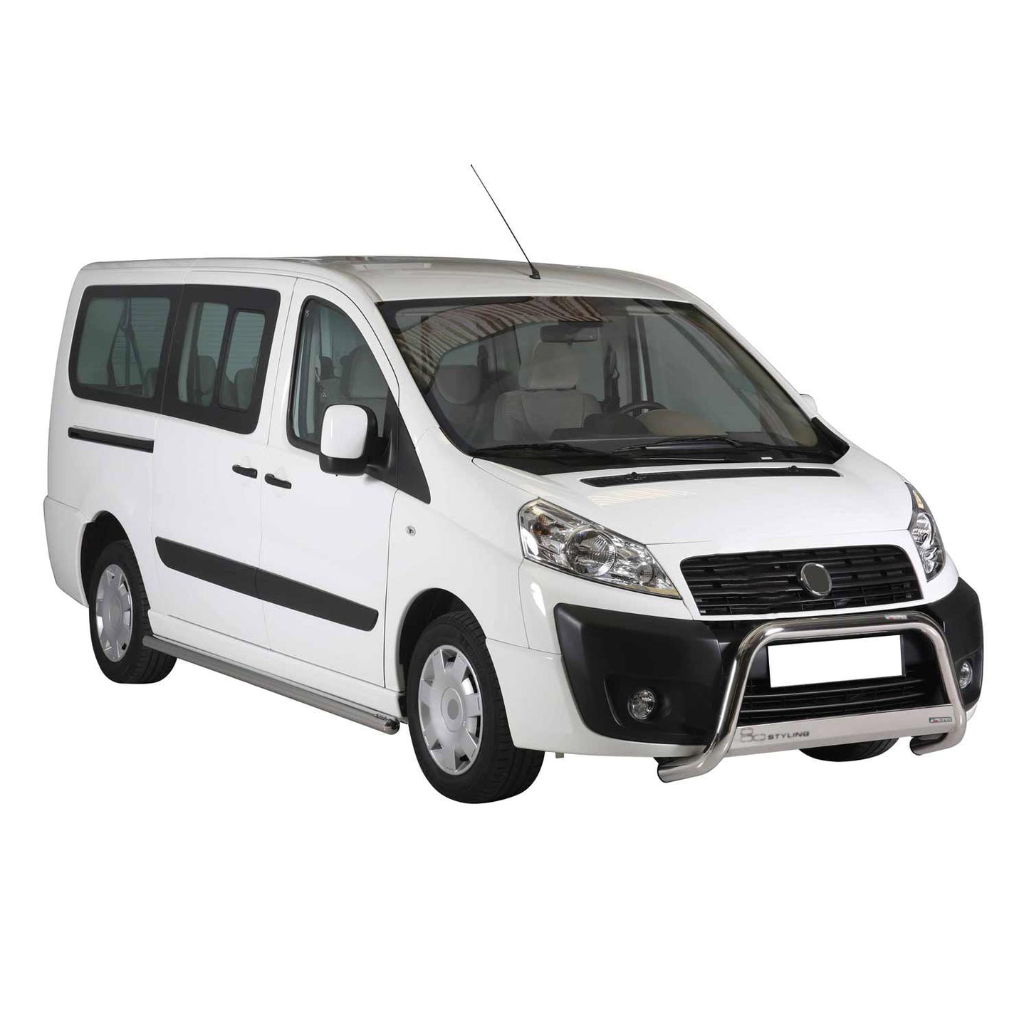 Bară de protecție/buton față pentru Fiat Scudo 2007-2016 ø63mm oțel argintiu protecție