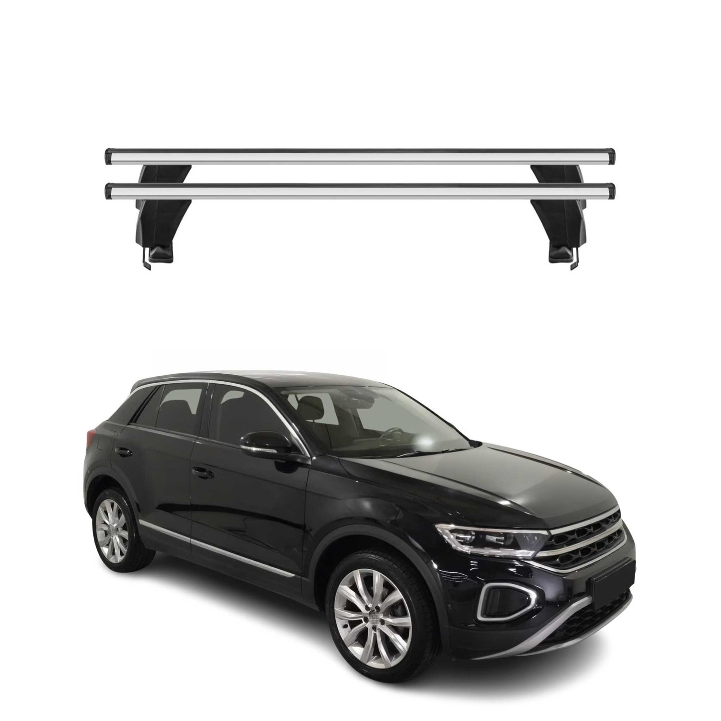 Menabo Dachträger Grundtäger für VW T-Roc 2017-2025 50kg Aluminium Silber 2 tlg