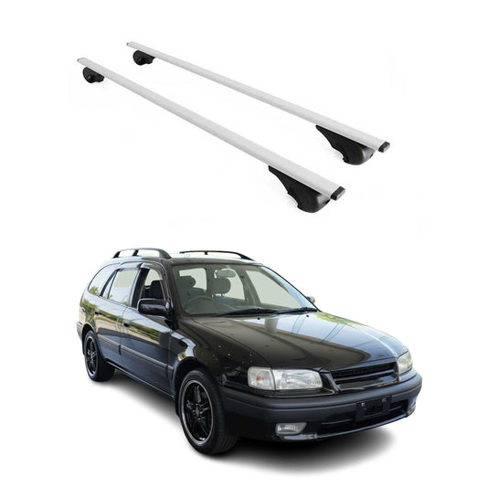 Dachträger Gepäckträger für Toyota Sprinter 1996-2000 Grundträger Metall Grau 2x