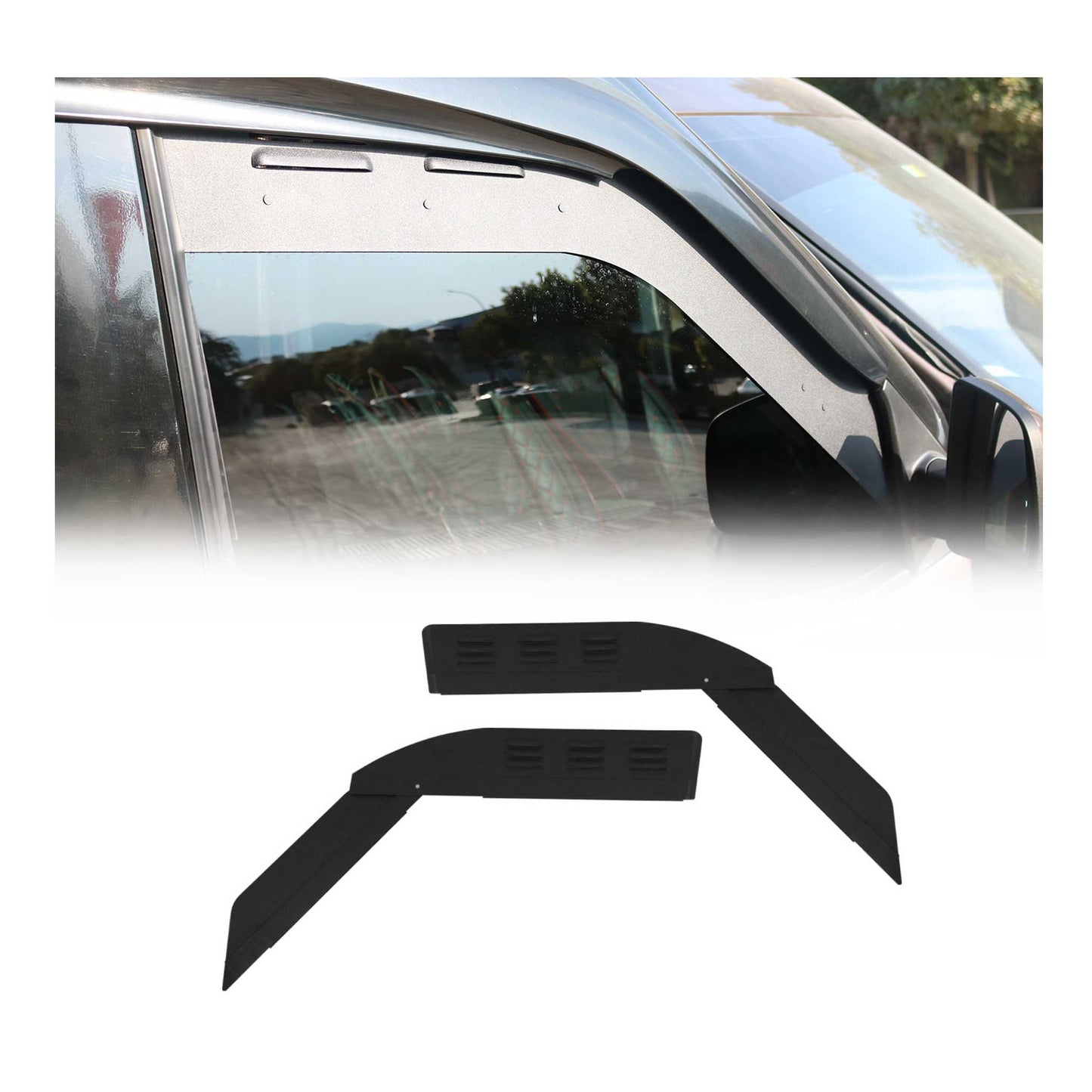 Lüftungsgitter Be & Entlüftung für VW Transporter T3 1979-1990 Alu Schwarz 2tlg