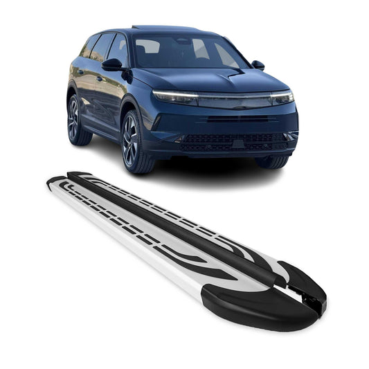 Praguri laterale Opel Grandland II 2024-2025, aluminiu, argintiu